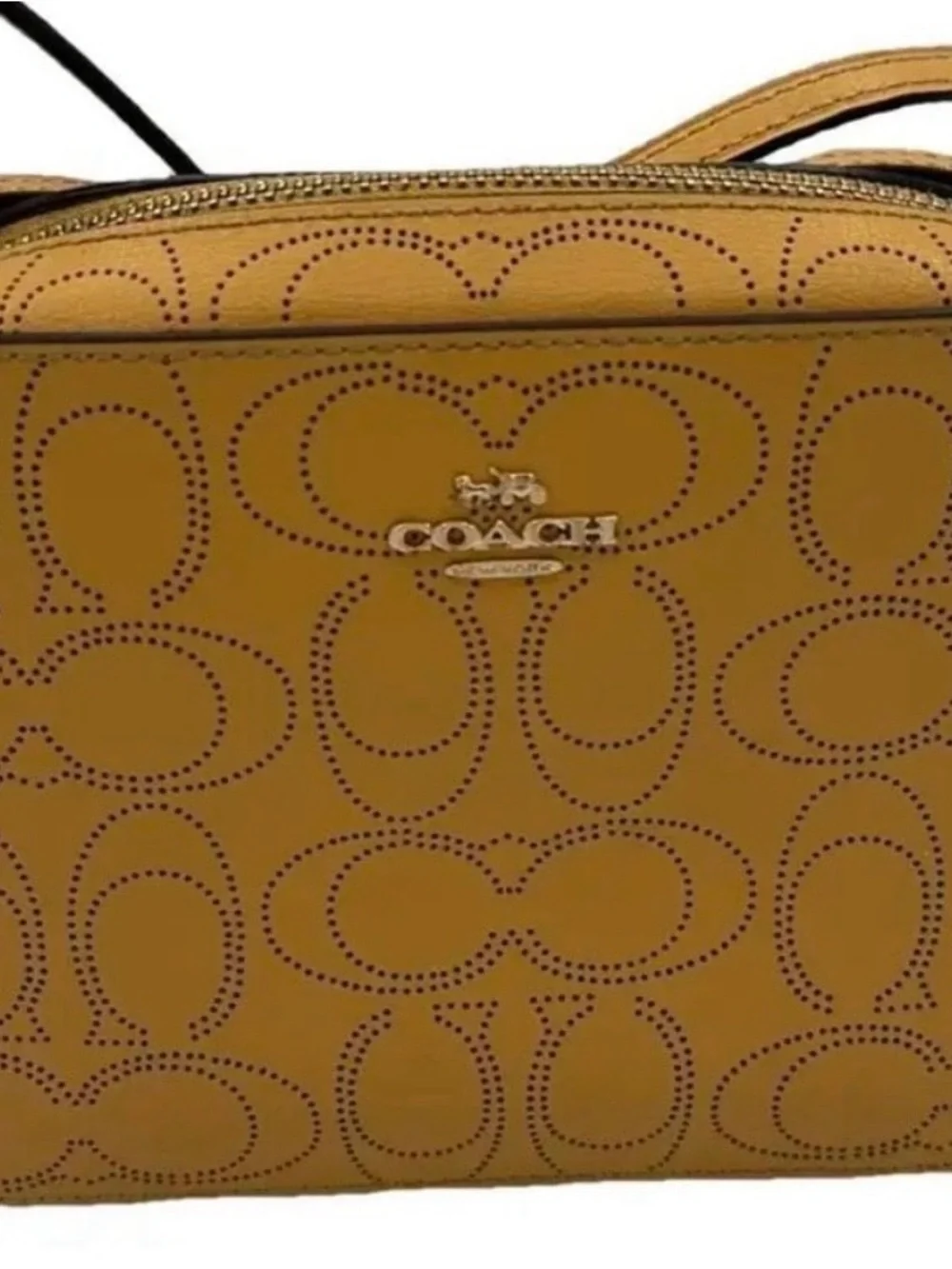 Coach Yellow-Tan Signature Crossbody Bag